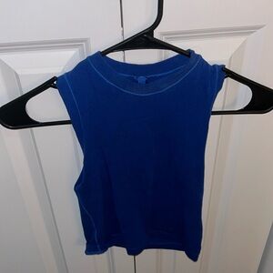 SKIMS Cotton Jersey Cobalt Mock Neck Tank